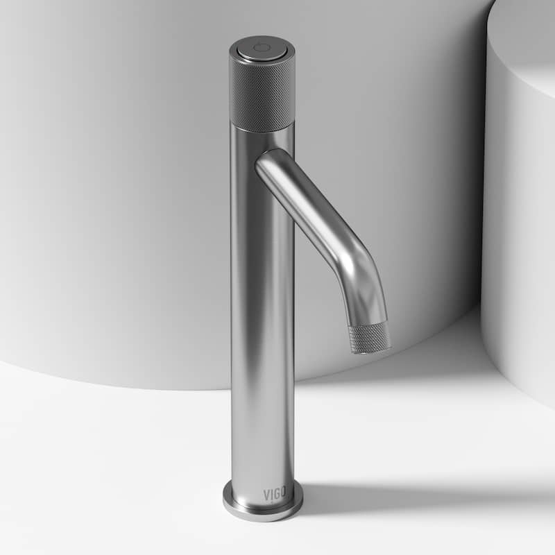 VIGO Apollo 12" H Single Handle Single Hole Bathroom Vessel Faucet