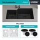 preview thumbnail 11 of 10, Lexicon Platinum Quartz 40/60 Double Bowl Kitchen Sink