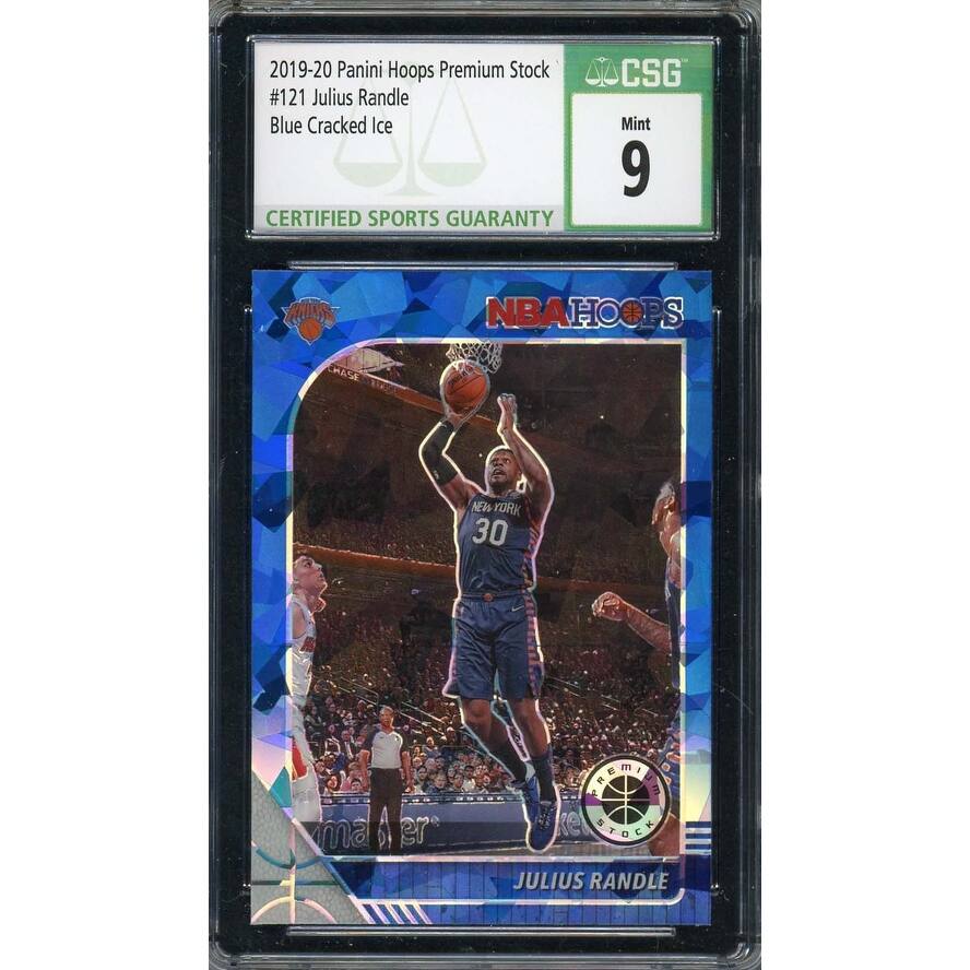 Julius Randle 2019-20 Panini Hoops Premium Stock Blue Cracked Ice #121 CSG 9 - 8'6" x 11'6"