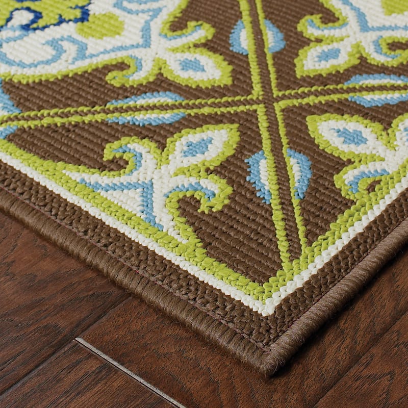 Vista Home Catalina Inspired Floral Indoor-Outdoor Area Rug--
