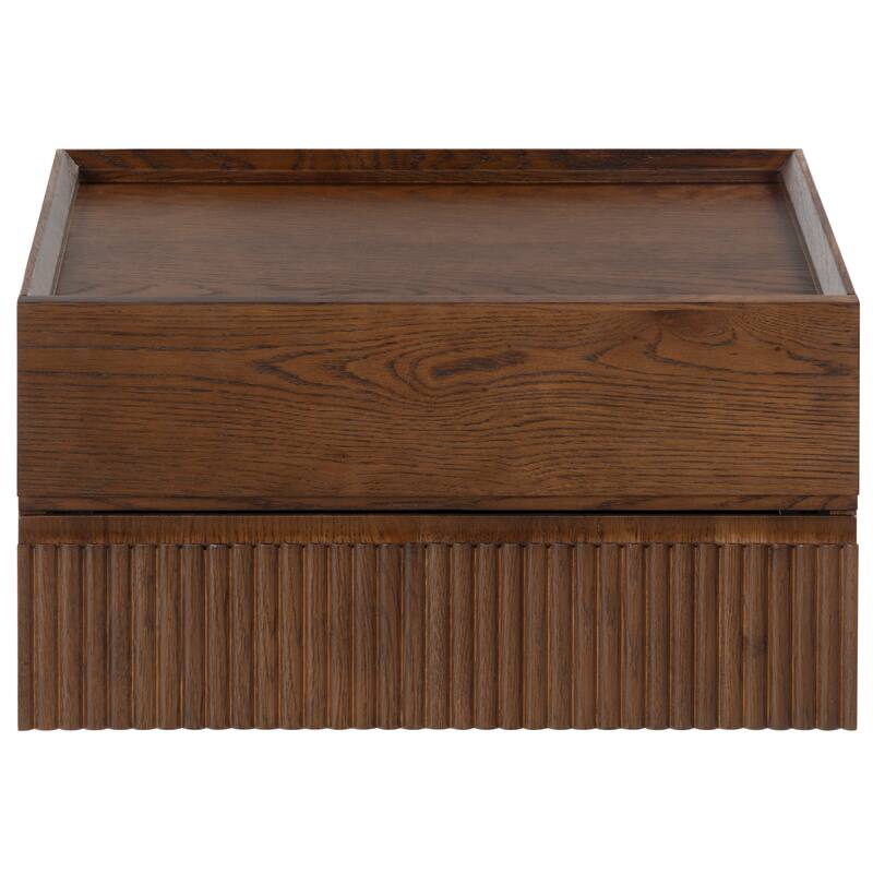 SAFAVIEH Couture Dontay 2-Drawer Ribbed Floating Nightstand