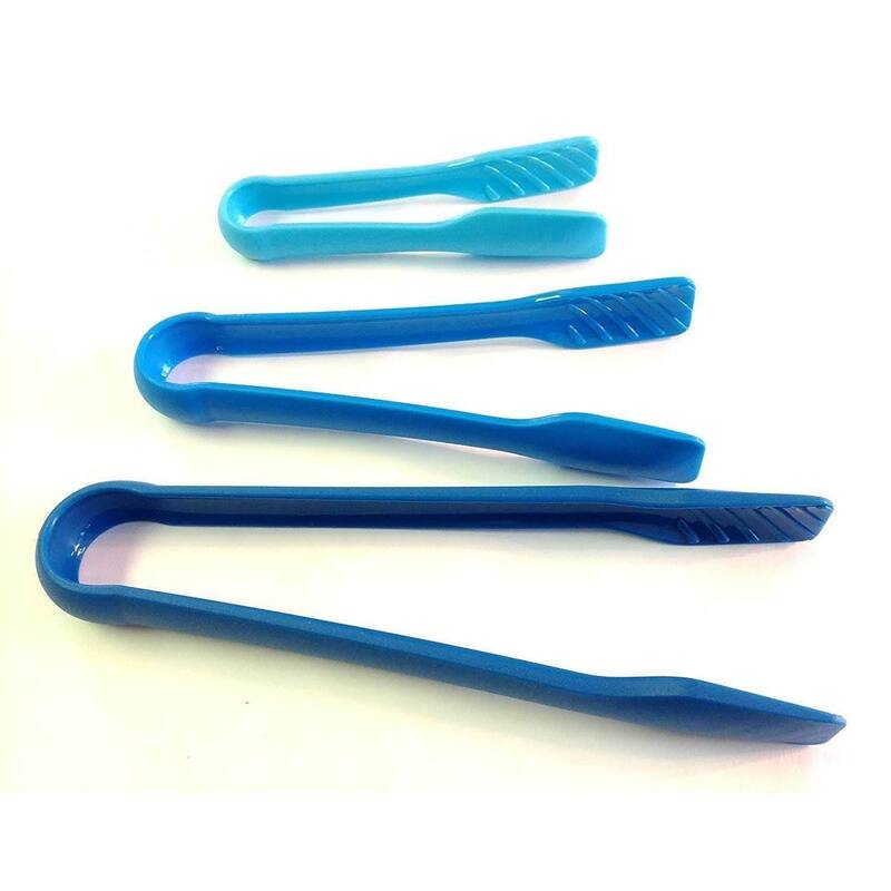 Handy Housewares 3 Piece Sturdy Nylon Nesting Serving Tongs Set - 6", 8" and 10" Tongs
