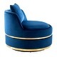 preview thumbnail 40 of 62, 360 Degree Swivel Accent Chair Velvet Modern Upholstered Barrel Chair Over-Sized Soft Chair with Seat Cushion