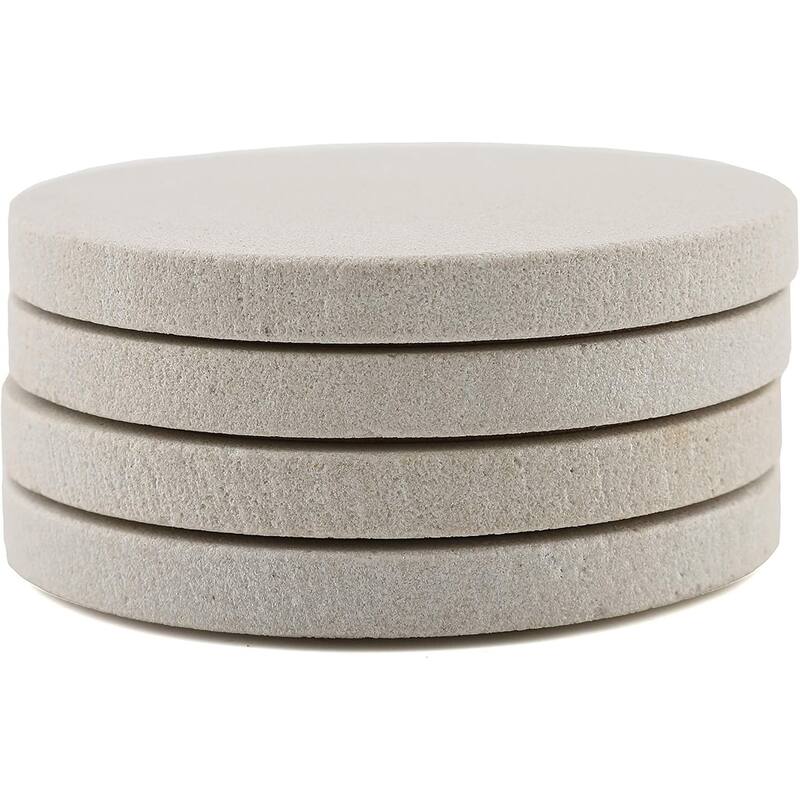 Sandstone Coasters, 4 inch round, Plain Natural