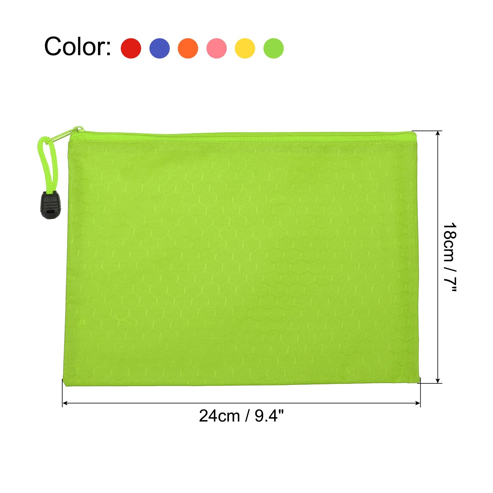 12pcs Waterproof Zipper File Bags, A5 Document Holders for