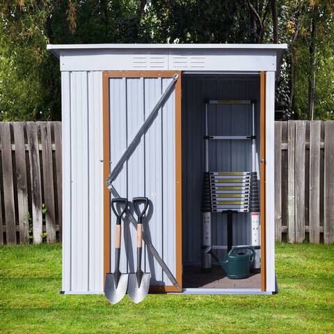 5 X 3 Ft Outdoor Storage Shed with Lockable Doors