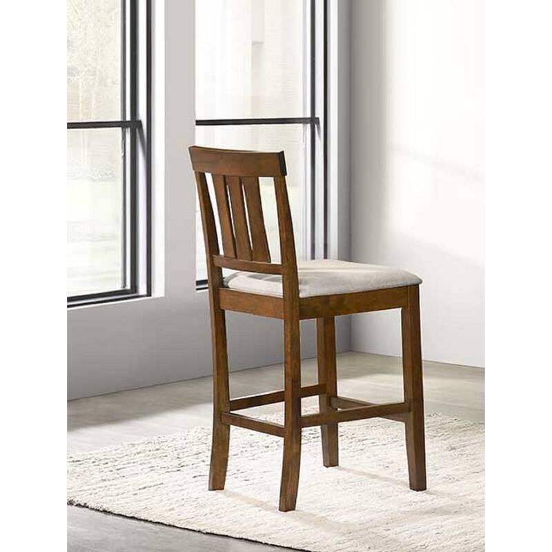 2-Piece Counter Height Chair Set - Cherry Finish Wood