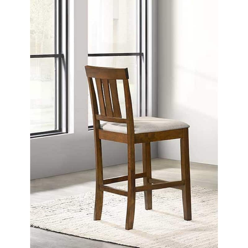 Beautiful Cherry Color Counter Height 2Pc Dining Pub Height Chairs Dining Room Wooden Furniture