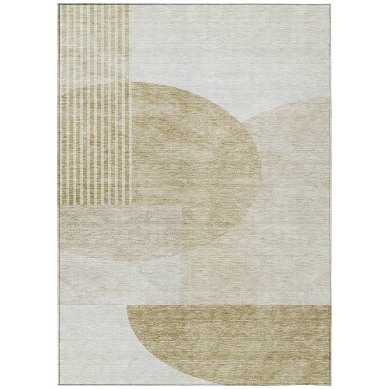 HomeRoots Geometric Transitional Rectangle Outdoor Rug
