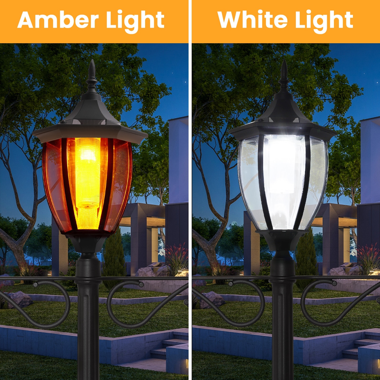 Crestmont outdoor solar lamp top