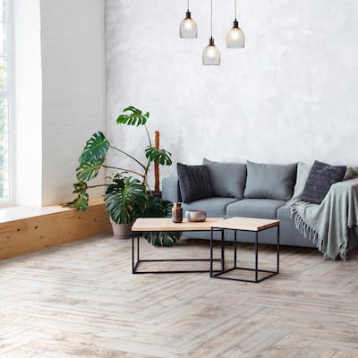 Merola Tile Bois Ceniza 6" x 35-3/8" Porcelain Floor and Wall Tile