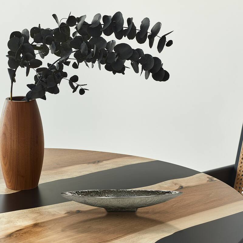 14 Inch Wide Decorative Handmade Aluminum Modern Tray - 14 x 3 x 2 in