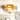 2-Light Industrial Farmhouse Ceiling Light Dome Clear Water Rippled Glass Flush Mount Light - 12.9 in. W x 5.5 in. H