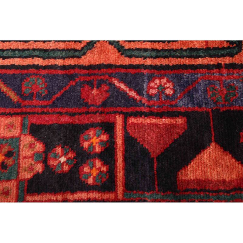 ECARPETGALLERY Hand-knotted Anadol Dark Navy, Red Wool Rug - 4'2 x 7'0