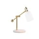 preview thumbnail 13 of 25, Marcel Contemporary Table Lamp with Glass Shade and Marble Base Gold/Frosted