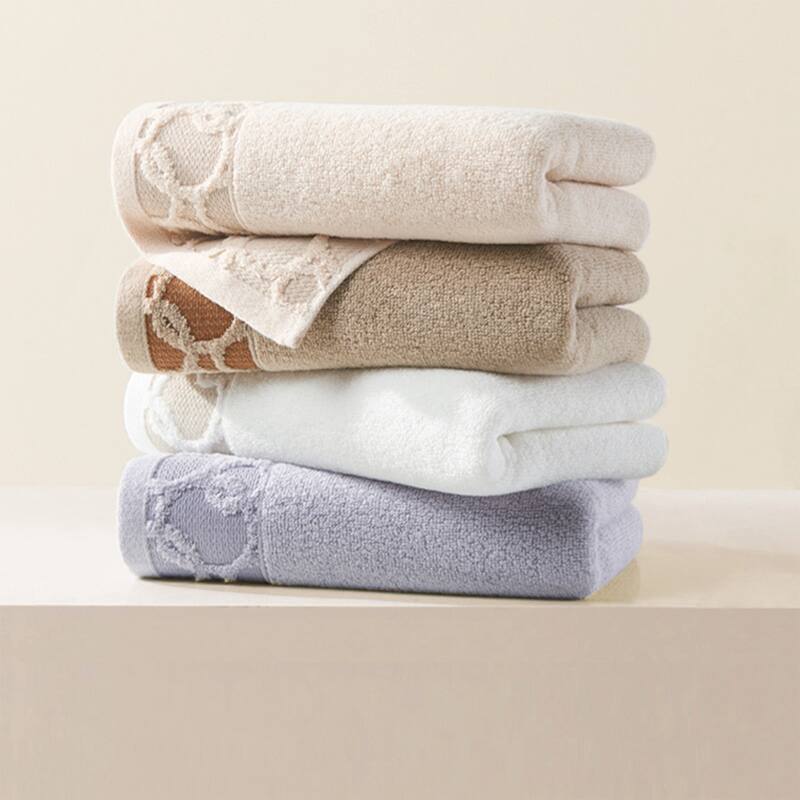 Cotton Jacquard Hand Towels, 13" x 29" Home Soft Absorbent Hand Towel for Bathroom, Face, Gym and Spa