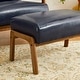 preview thumbnail 27 of 50, Glitzhome 24.5"W Leatherette Accent Stool With Walnut Rubberwood Legs