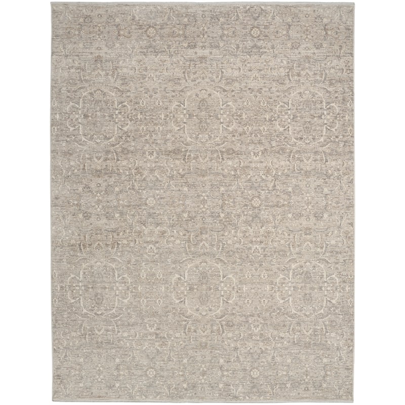 Nourison Shadows Indoor only Grey Persian Area Rug - 7' 10" x 9' 10" - Grey - Rectangle