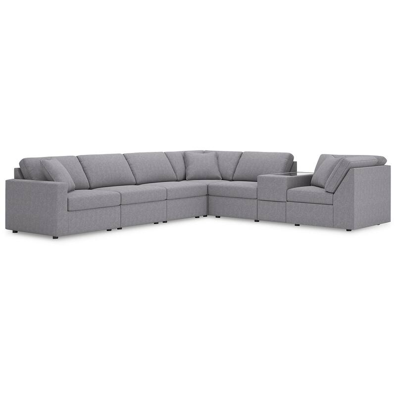 Signature Design by Ashley Modmax 7-Piece Sectional with Storage Console - Grey