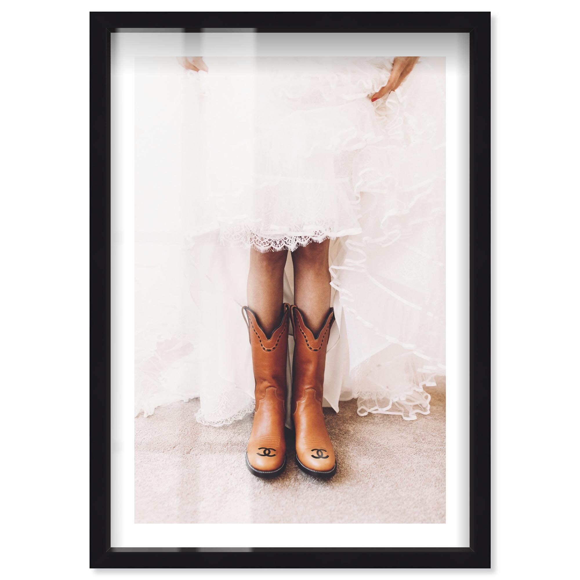 Her Favorite Boots Desert Wall Decor Shadowbox Print by Notoriart