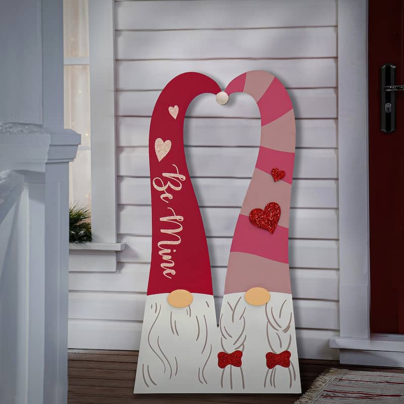 National Tree Company 36 in. Valentine's Gnome Couple Porch Décor - 36 in