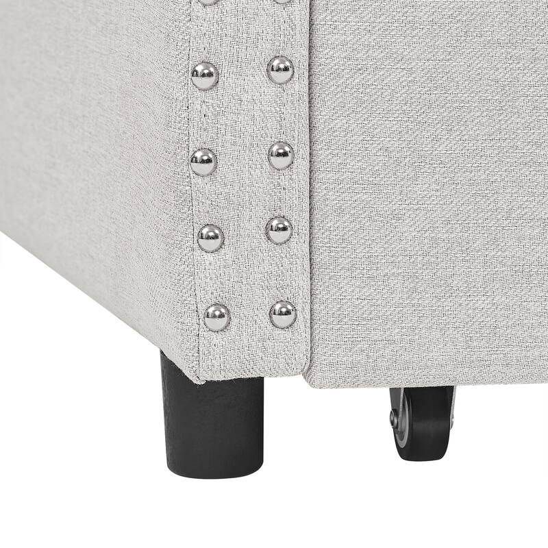 Twin Size Daybed with Drawers Upholstered Tufted Sofa Bed