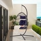 Outdoor Garden Rattan Egg Swing Chair Hanging Chair - Bed Bath & Beyond ...