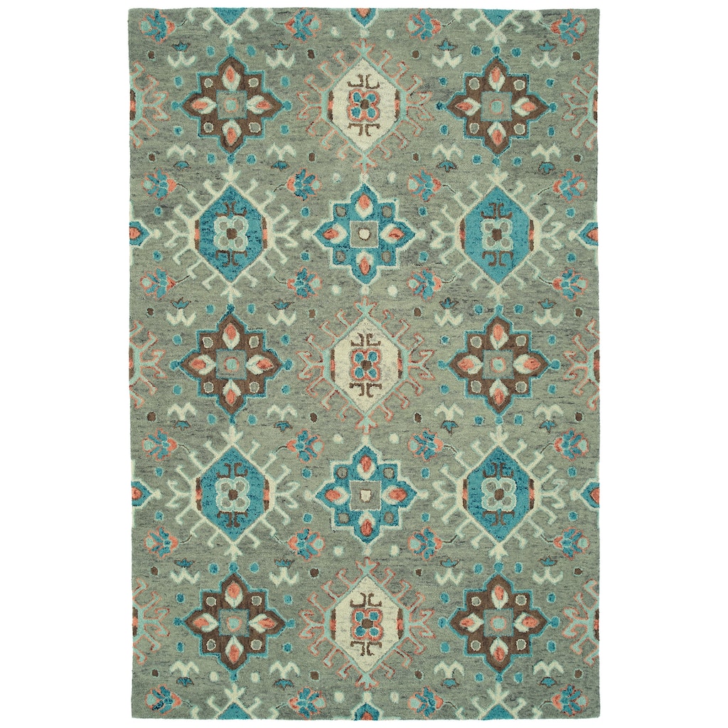 Chancellor Collection Grey Rectangle Indoor Throw Rug