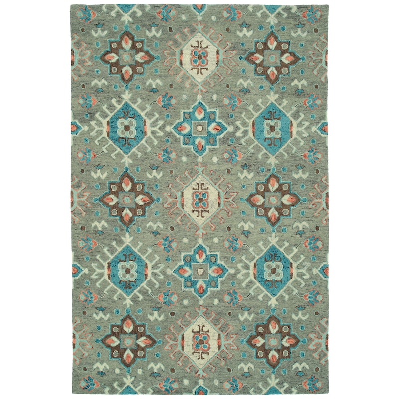 Chancellor Collection Grey Rectangle Indoor Throw Rug - 4' x 6'