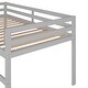 preview thumbnail 8 of 13, Gray Twin Solid Wood Loft Bed with Ladder and Safety Fence for Kids