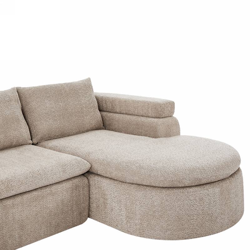 Christopher Knight Home - Compressed Modern L-Shape Upholstered Modular Sectional Sofa