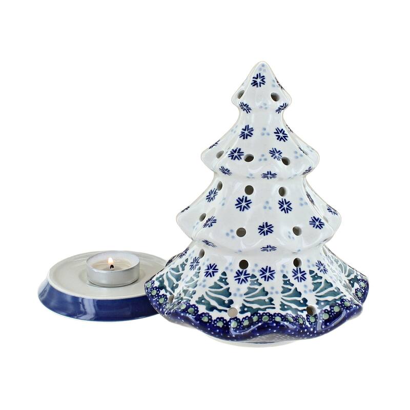 Blue Rose Polish Pottery C012 Manufaktura Tree Luminary