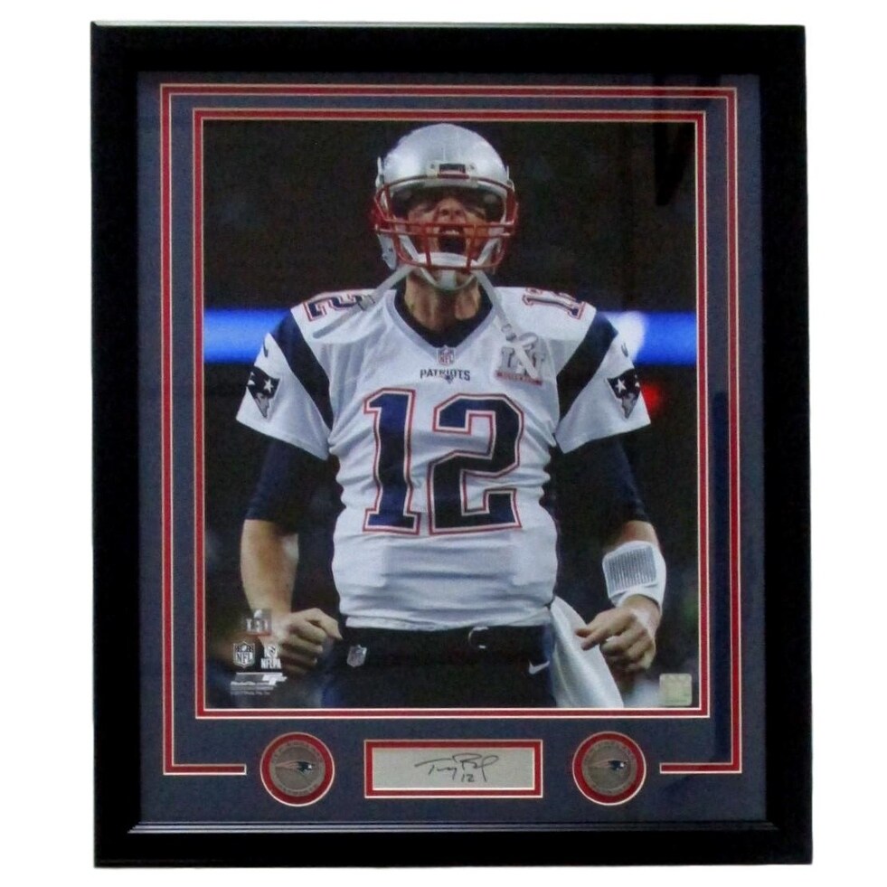 tom brady signed jersey framed