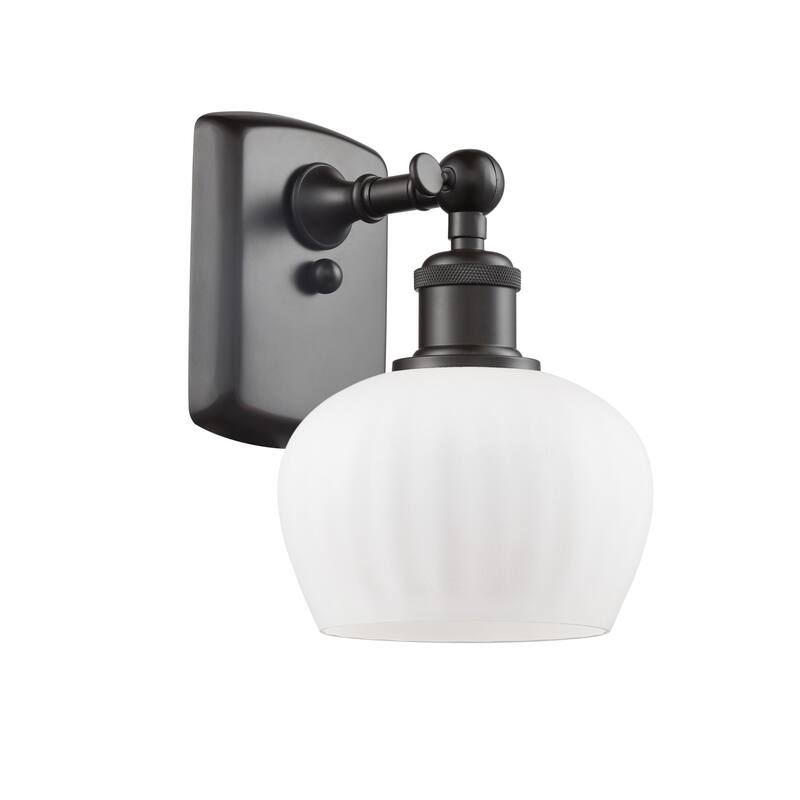 Innovations Lighting Fenton 11" Tall Bathroom Sconce - Oil Rubbed Bronze / Matte White