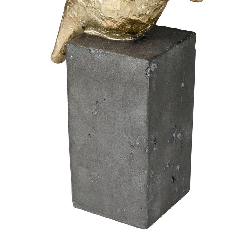 Elk Home Winged Bird Gold Composite 11.5 Inch Wide Sculpture