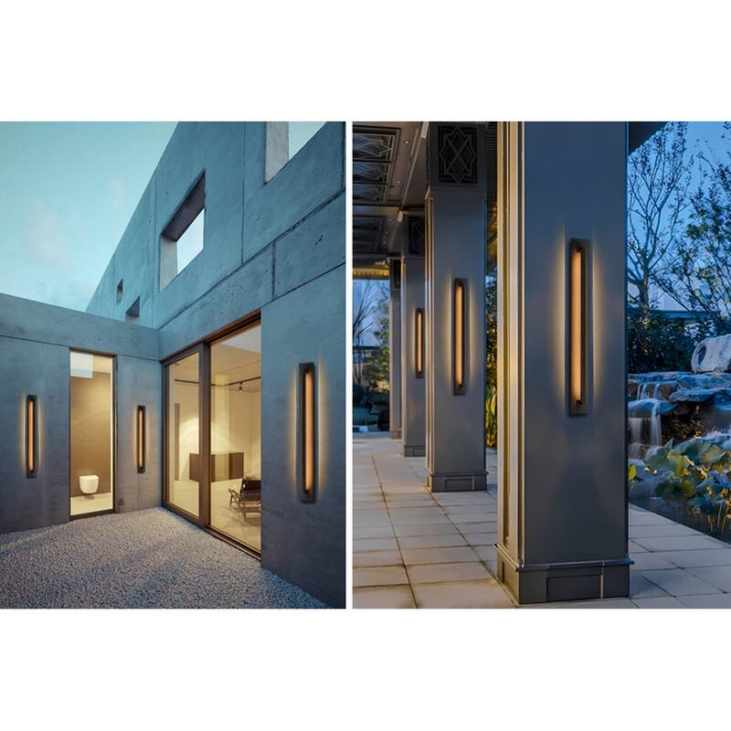 Long Modern Outdoor LED Wall Sconce