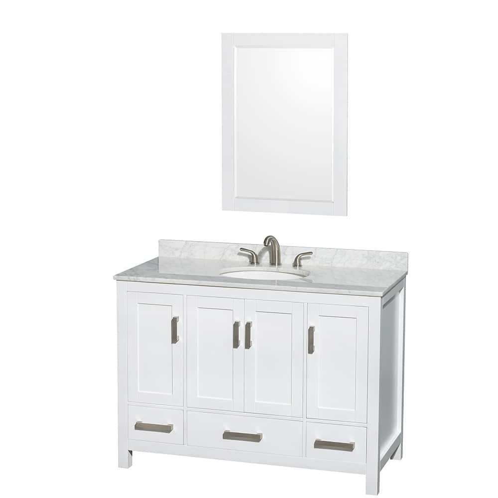 Wyndham Collection Sheffield Single Vanity Set, 24-inch Mirror
