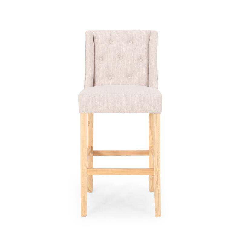Vienna Contemporary Fabric Tufted Wingback 31 Inch Counter Stools, Set of 2