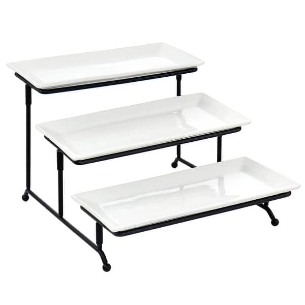 3 Level Rectangular Plate Serveware Set