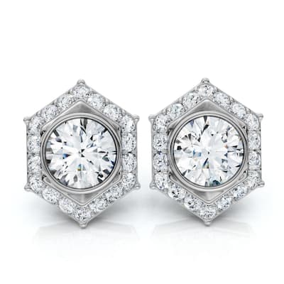 2 1/2Ct Sally Diamond Earrings Gold Lab Grown