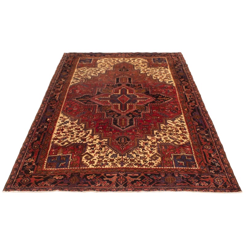 ECARPETGALLERY Hand-knotted Sarabi Red Wool Rug - 7'9 x 10'10