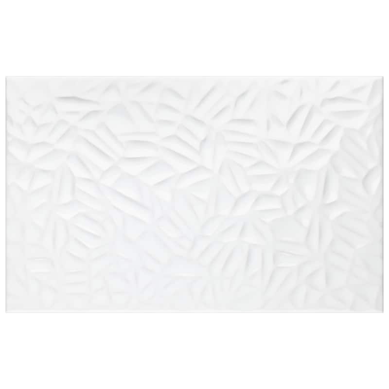 Merola Tile More Petal Glossy White 9-7/8" x 15-3/4" Ceramic Wall Tile