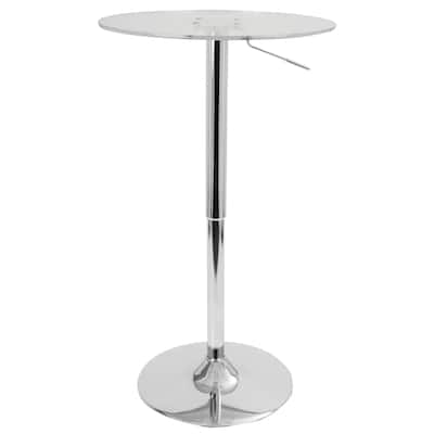 LumiSource 23-inch Clear Acrylic Adjustable Bar Table