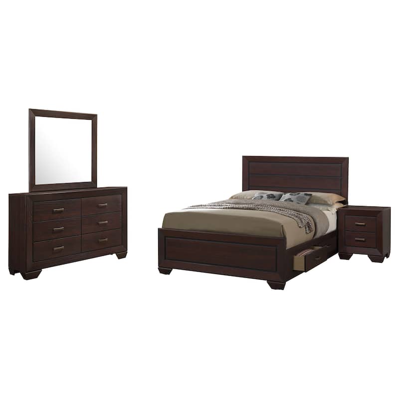 Kauffman 4-piece Storage Platform Bedroom Set