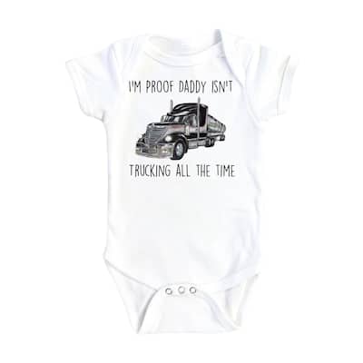 Trucker Black - Baby Boy Girl Clothes Infant Bodysuit Funny Cute Newborn