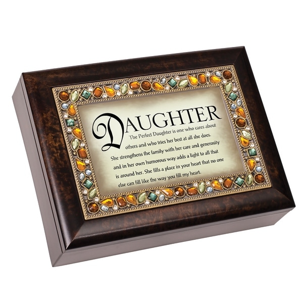 8" Night Black and Mustard Yellow Rectangular Framed Musical Box - N/A