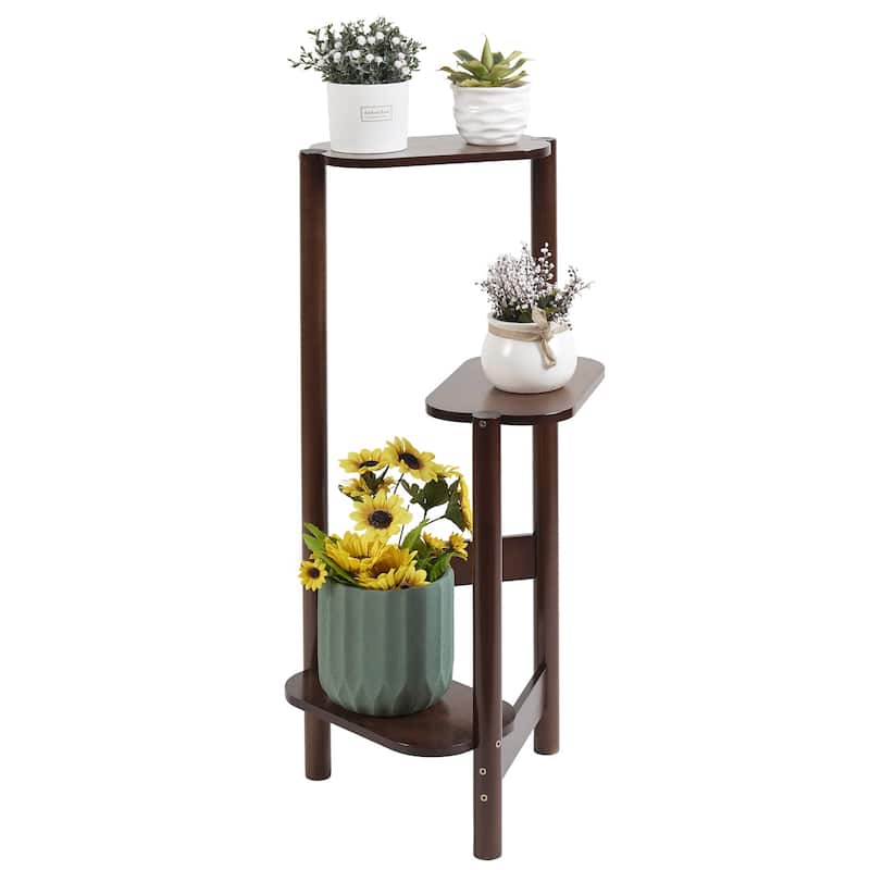 Bamboo Plant Stand 3 Tier Corner Flower Display Rack Holder