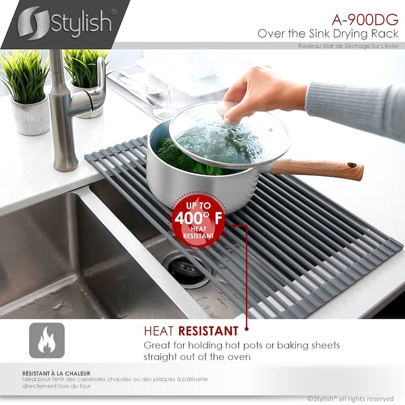 STYLISH Multipurpose Over Sink Roll-Up Dish Drying Rack