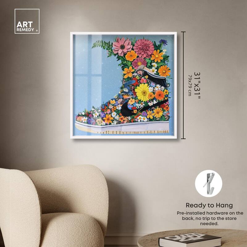 Blooming Floral Sneaker Shadowbox by Art Remedy