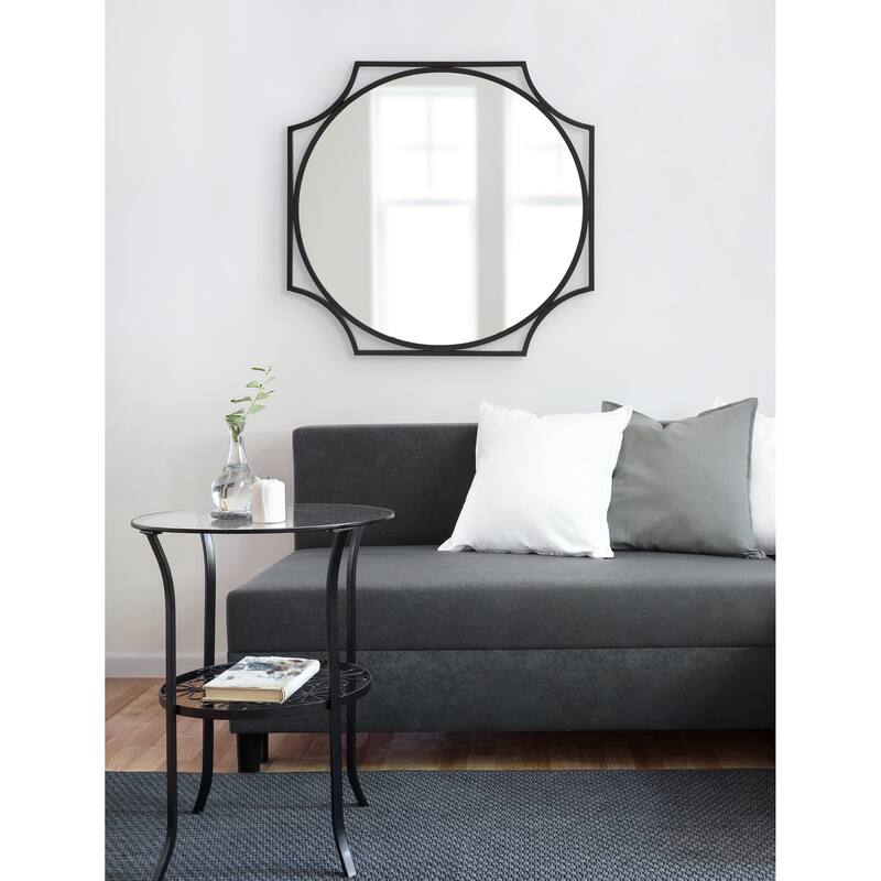 Kate and Laurel Rateau Scalloped Wall Mirror